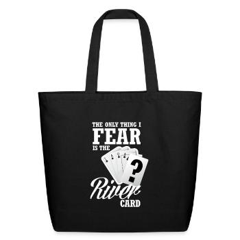 Funny Casino Poker Player Gift - Eco-Friendly Cotton Tote - black - Front
