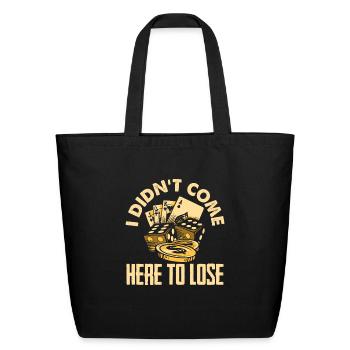 Funny Casino Poker Player Gift - Eco-Friendly Cotton Tote - black - Front