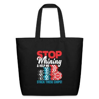 Funny Casino Poker Player Gift - Eco-Friendly Cotton Tote - black - Front