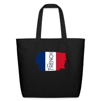 T shirt screen printing with a brush design new - Eco-Friendly Cotton Tote - black - Front
