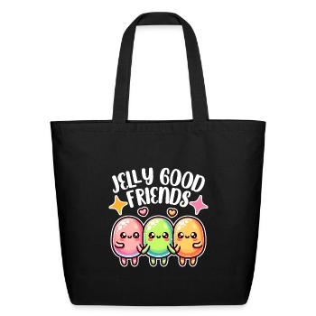 Jelly Good Friends - Eco-Friendly Cotton Tote - black - Front