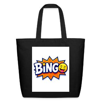 Bingo Burst design art - Eco-Friendly Cotton Tote - black - Front