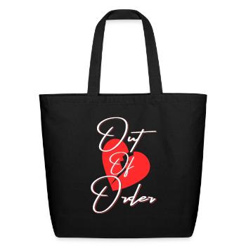 My broken heart - love out of order - Eco-Friendly Cotton Tote - black - Front