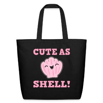 Seashell Pun Thalassophile - Eco-Friendly Cotton Tote - black - Front