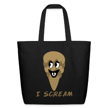 Ice Cream Chocolate Ice Cream Chocolate Ice Cream - Eco-Friendly Cotton Tote - black - Front