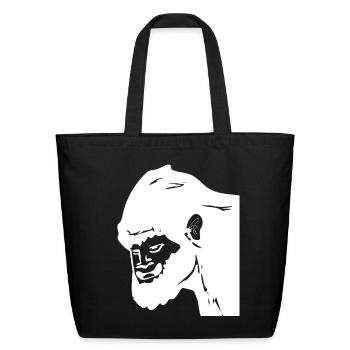 Yeti Bigfoot - Eco-Friendly Cotton Tote - black - Front