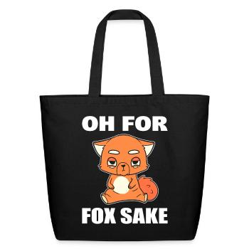 Oh For Fox Sake Veterinarian - Eco-Friendly Cotton Tote - black - Front