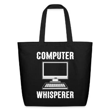 Computer Whisperer Web Developer - Eco-Friendly Cotton Tote - black - Front
