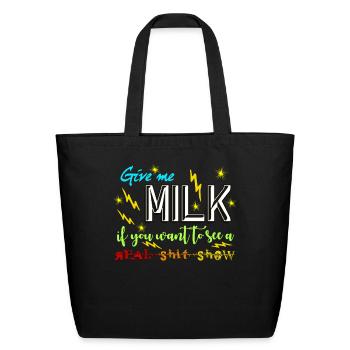 Lactose intolerant - Eco-Friendly Cotton Tote - black - Front
