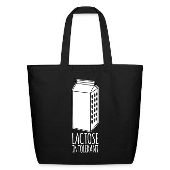 Milk Lactose Intolerant - Eco-Friendly Cotton Tote - black - Front