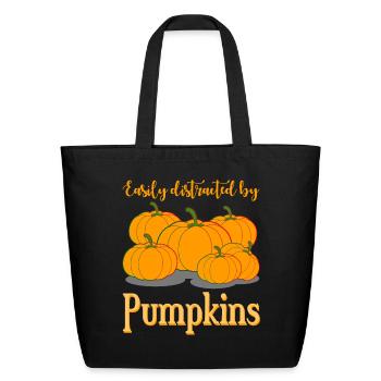 Pumpkins Halloween Pumpkin - Eco-Friendly Cotton Tote - black - Front