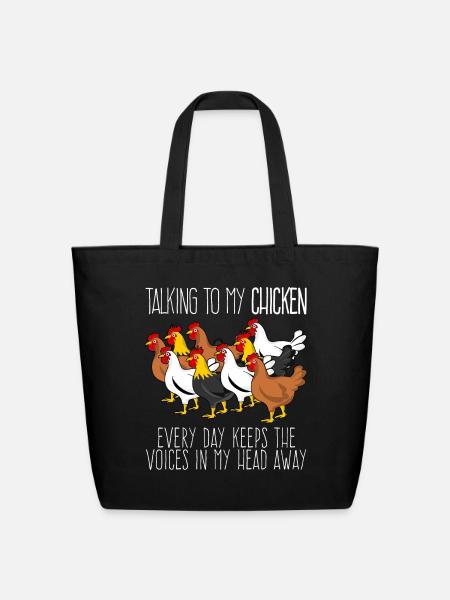 Chickens Poultry Chicken Farmer - Eco-Friendly Cotton Tote - black