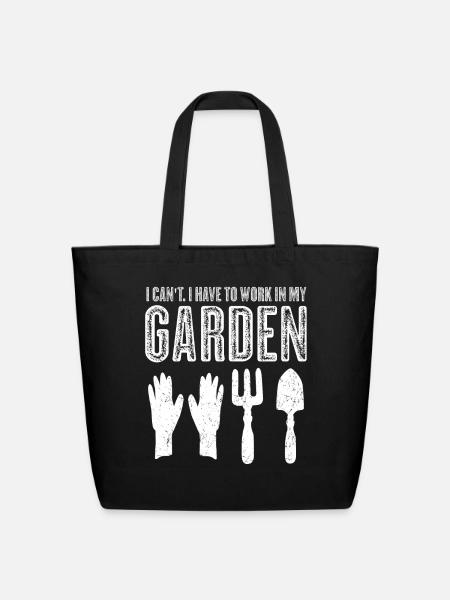 Garden Gardener Gardening - Eco-Friendly Cotton Tote - black