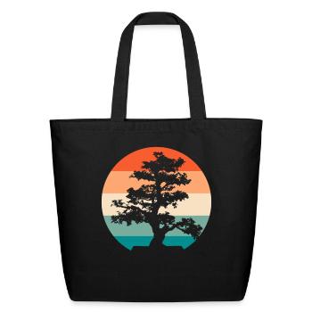 Bonsai Tree Vintage Bonsai Enthusiast - Eco-Friendly Cotton Tote - black - Front