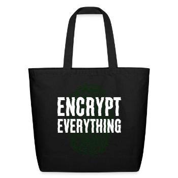 Encrypt Everything Cybersecurity Analyst - Eco-Friendly Cotton Tote - black - Front