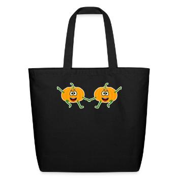 Pumpkins Joke Pumpkin - Eco-Friendly Cotton Tote - black - Front