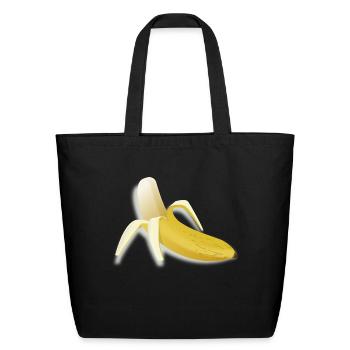 banana - Eco-Friendly Cotton Tote - black - Front