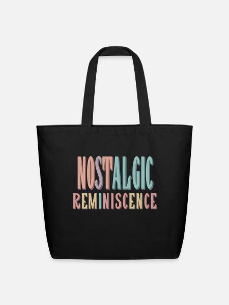 Nostalgic Reminiscence - Eco-Friendly Cotton Tote - black