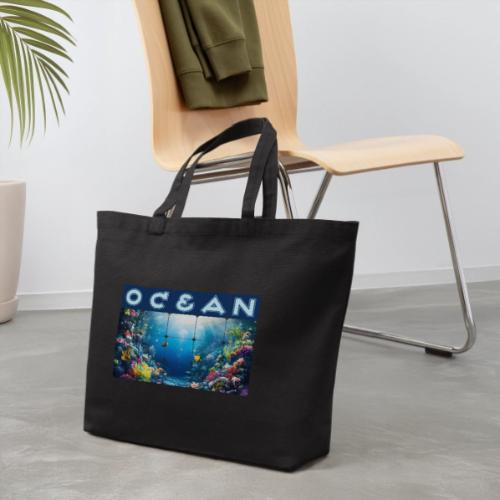 Ocean: Neon Reef Glow - Eco-Friendly Cotton Tote