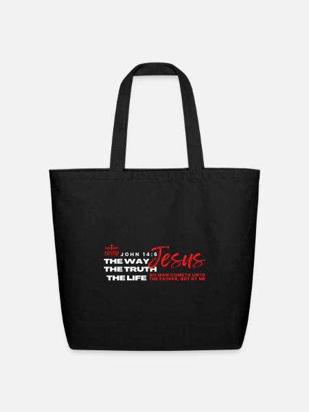 John 14:6 - Eco-Friendly Cotton Tote - black