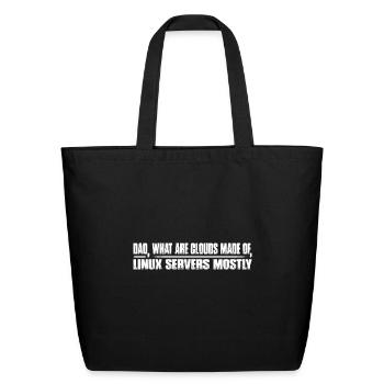 What Are Clouds Made Of, Linux Servers Mostly 10 - Eco-Friendly Cotton Tote - black - Front