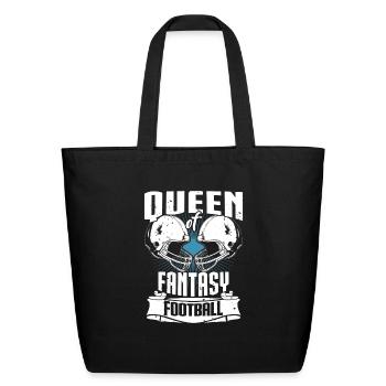 Queen Of Fantasy Football Fantasy Sports - Eco-Friendly Cotton Tote - black - Front