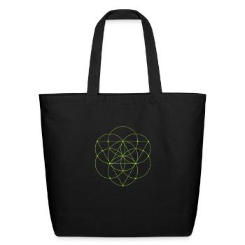 Sacred Geometry - Seed Of Life With - Eco-Friendly Cotton Tote - black - Front