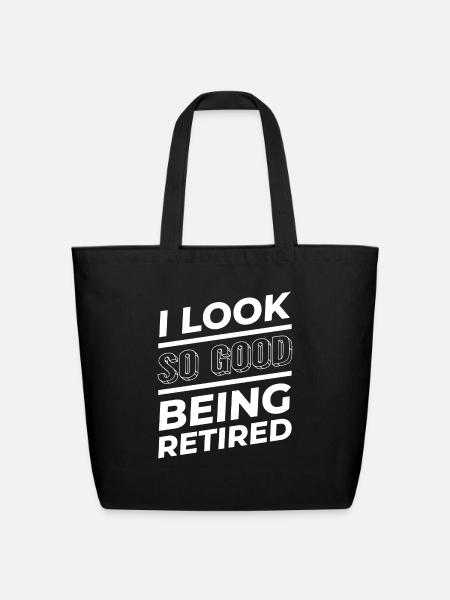 pensioner grandparents pension grandma grandpa pen - Eco-Friendly Cotton Tote - black