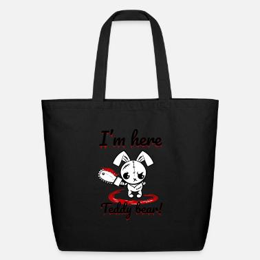 Urban Backwoods Stofftasche „Robbie The Evil Rabbit“ – Bio-Baumwolle, Größe 38x42 Cm, Mit Detailreichem Druck