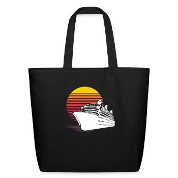 Cruising Is An Escape from Reality - Eco-Friendly Cotton Tote - black - Front