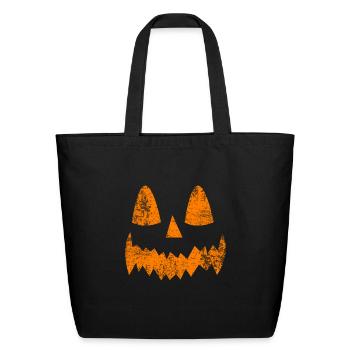 pumpkin - Eco-Friendly Cotton Tote - black - Front