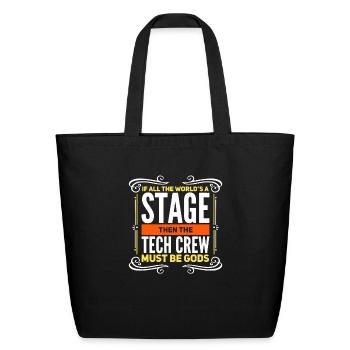 Stage Crew, Stage Tech, Tech Crew - Eco-Friendly Cotton Tote - black - Front