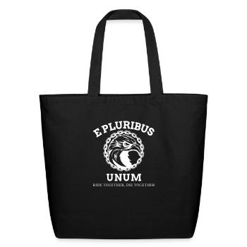 American Patriot E Pluribus Unum Bald Eagle Ride - Eco-Friendly Cotton Tote - black - Front