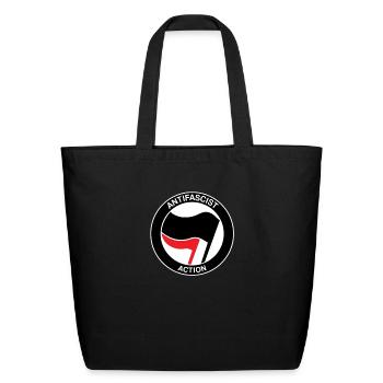 Antifascist Action Antifa Anti-Fascist Antifascism - Eco-Friendly Cotton Tote - black - Front