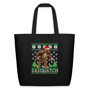 Sasquatch T-Shirt - Eco-Friendly Cotton Tote - black - Front