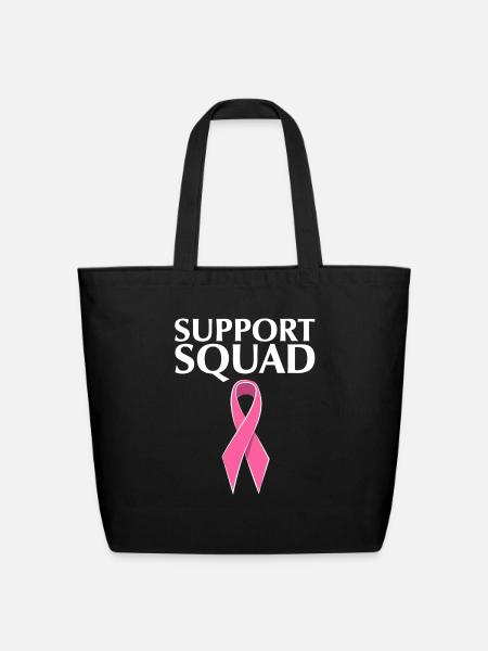 Breast Cancer Awareness - Eco-Friendly Cotton Tote - black