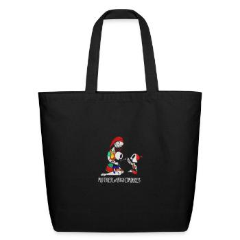 mother of nightmares one boy love heart mom - Eco-Friendly Cotton Tote - black - Front