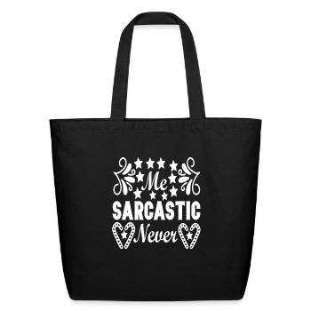 Sarcasm - Eco-Friendly Cotton Tote - black - Front