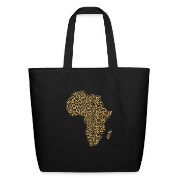 Africa Map - Eco-Friendly Cotton Tote - black - Front