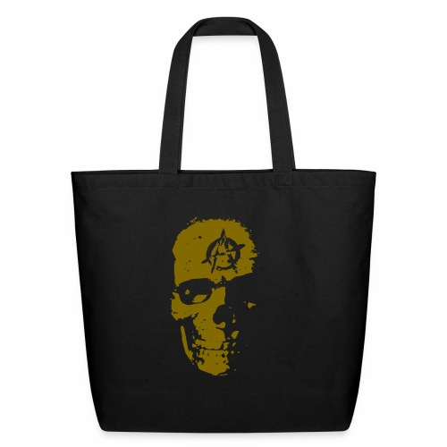 Anarchy Skull Gold Grunge Splatter Dots Gift Ideas - Eco-Friendly Cotton Tote