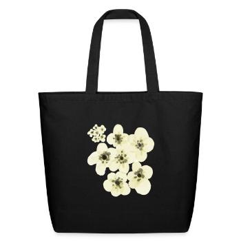 abstract flower - Eco-Friendly Cotton Tote - black - Front