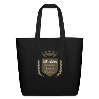 HVAC Installers king of the trades - Eco-Friendly Cotton Tote - black - Front