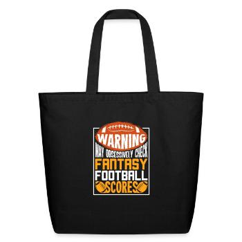 Fantasy Football Gift For A Fantasy Football - Eco-Friendly Cotton Tote - black - Front