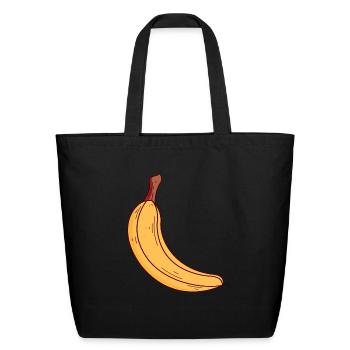 Banana - Eco-Friendly Cotton Tote - black - Front