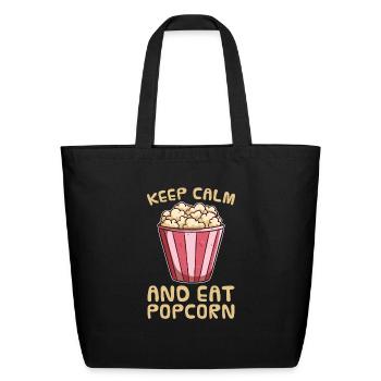 Popcorn - Eco-Friendly Cotton Tote - black - Front