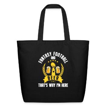 Fantasy Football - Eco-Friendly Cotton Tote - black - Front
