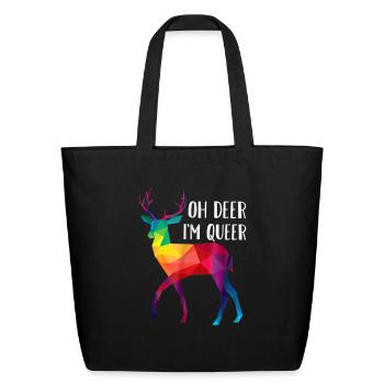 LGBT Queer - Eco-Friendly Cotton Tote - black - Front