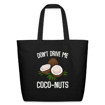 Funny Coconut Hawaiian Pun - Eco-Friendly Cotton Tote - black - Front