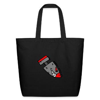 Shark Bomb - Eco-Friendly Cotton Tote - black - Front