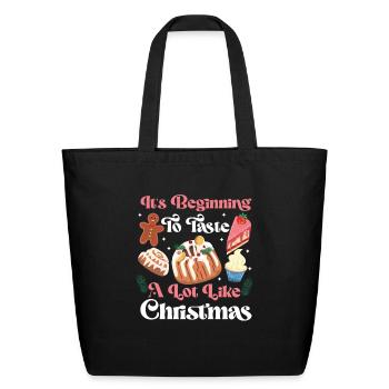 Bake Baking Christmas Gingerbread - Eco-Friendly Cotton Tote - black - Front